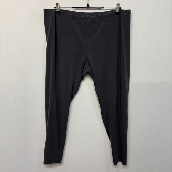 Eileen Fisher Women Pull On Ankle Leggings Size 1X Black Stretch C047 -1 - Picture 1 of 16